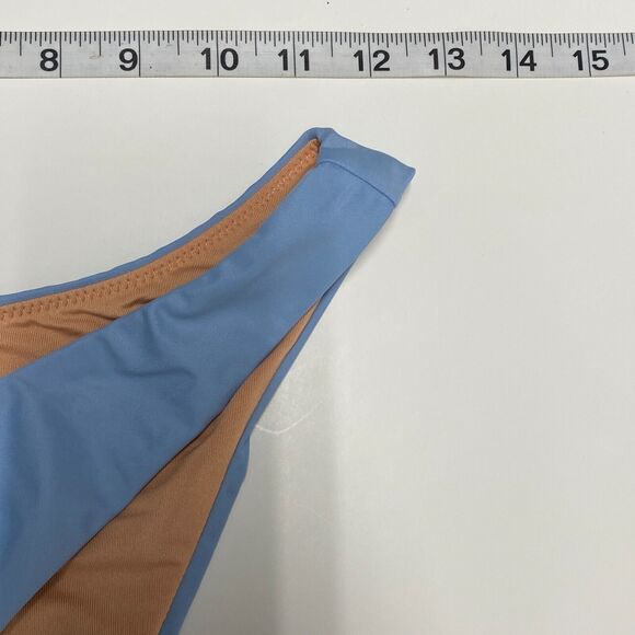 J Crew Swimsuit Womens XS Blue Bikini Bottom Cheeky Curved Waist Beach BC125 - Picture 2 of 7